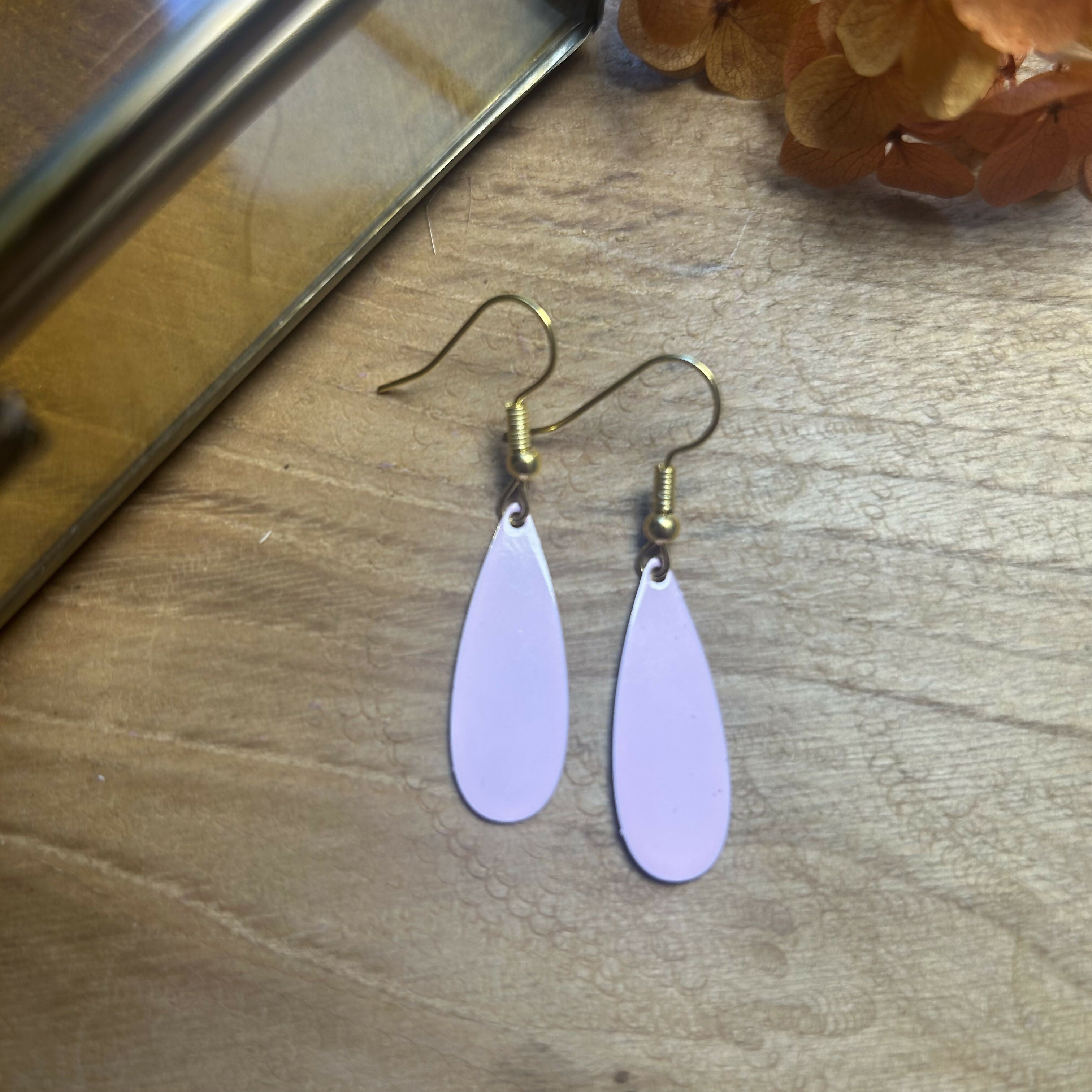 Lovely Pink Tear Drop Earrings