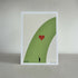 Miss You Card – Thinking of You Greeting – Light Green, Off white and Red Design