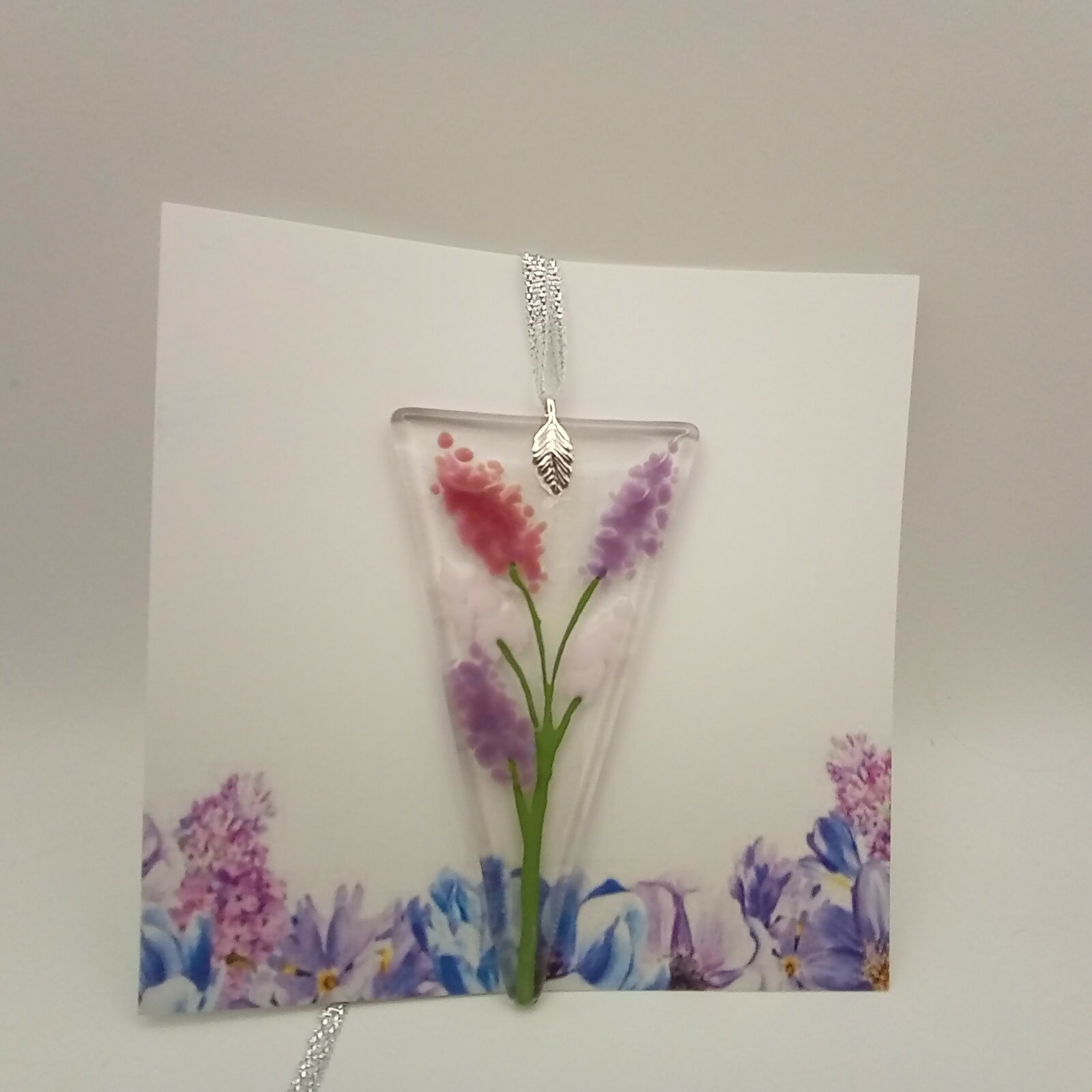 Fused Glass Flower Card