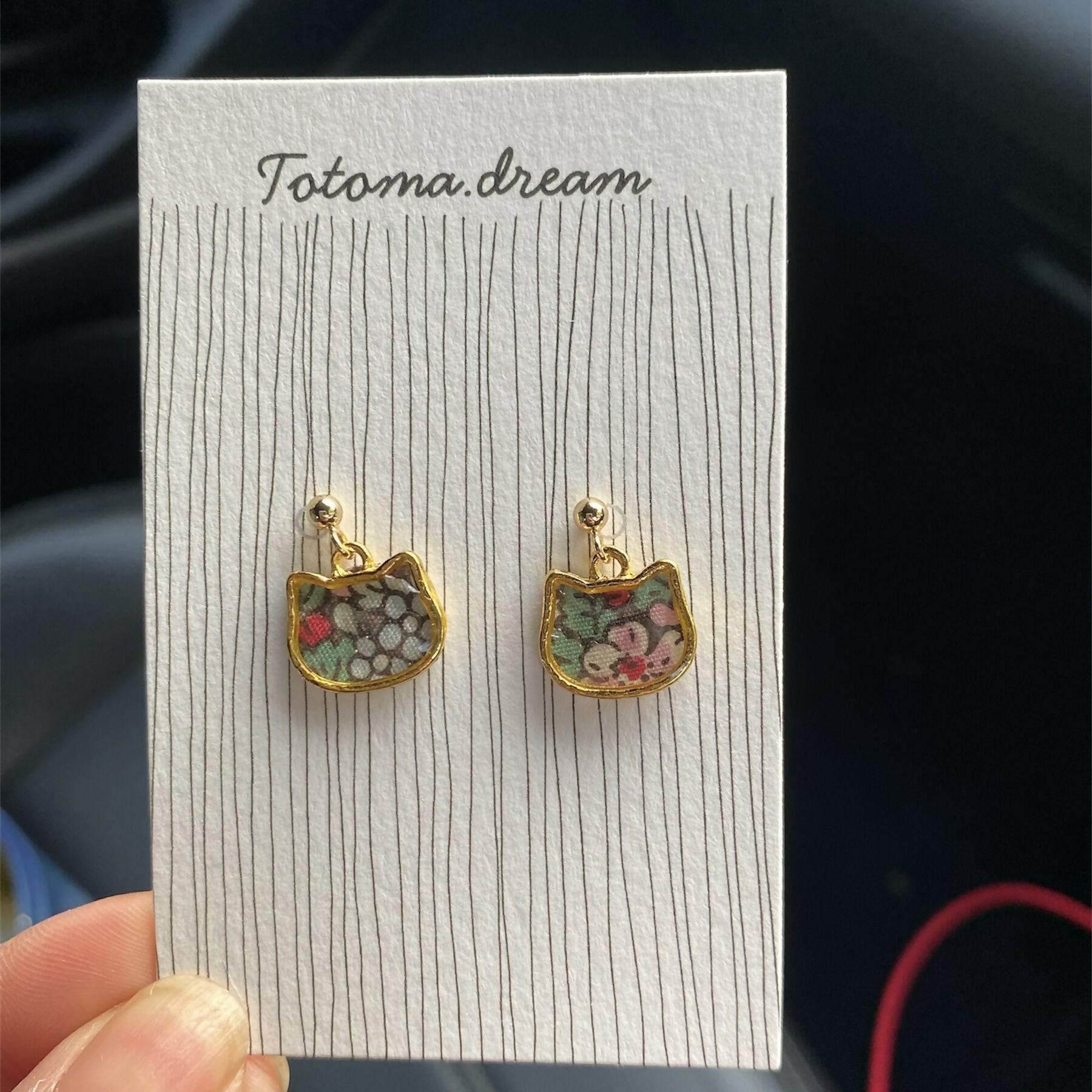Fabric Earrings (Cat)