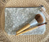 White Flowers Cosmetics Bag/ Pencil Case