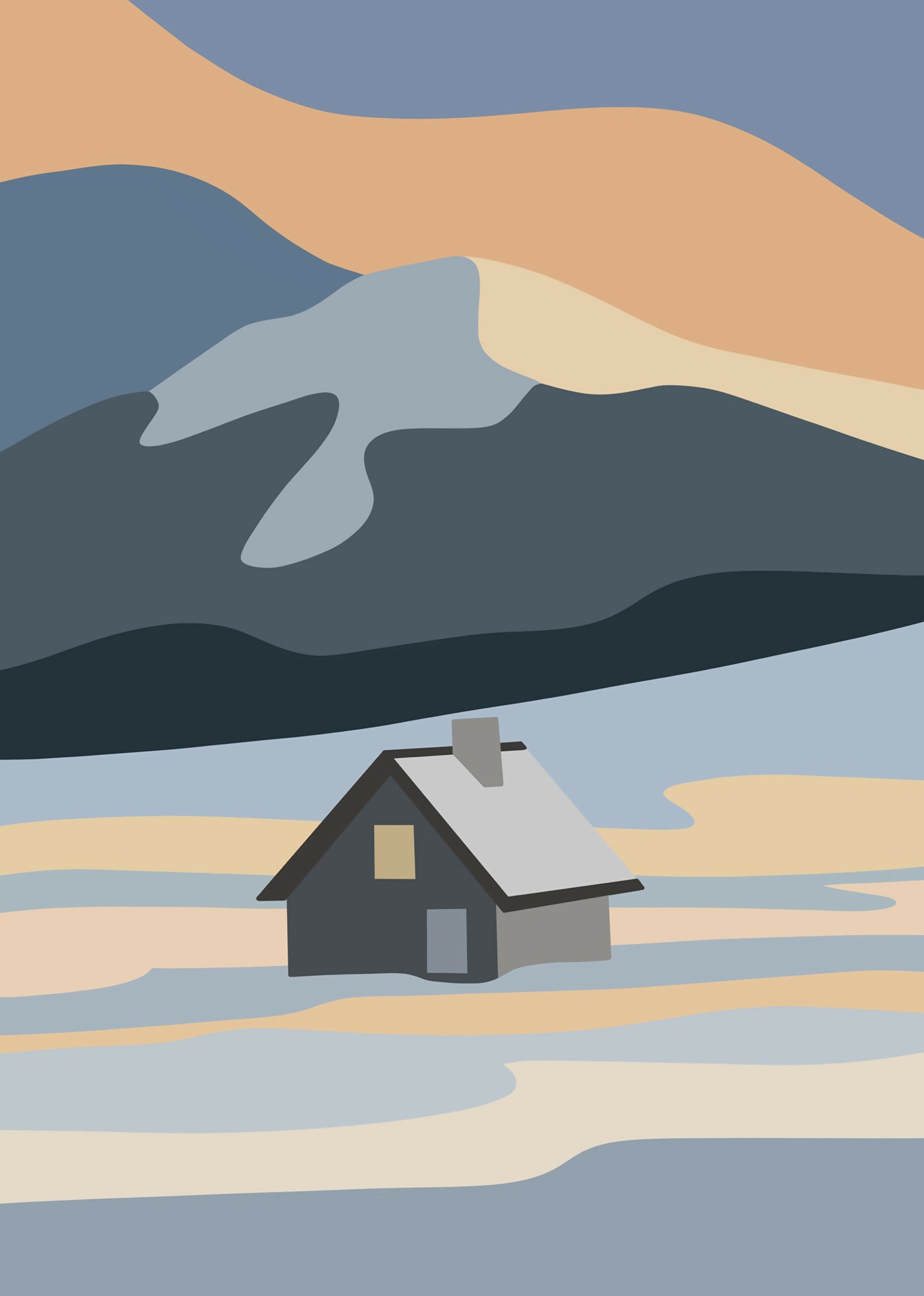 Mountain Sunrise A4 Print