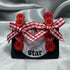 Red Button Bow Hairclips