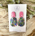 Funky Pattern Collection - Pink Dangle Polymer Clay Earrings