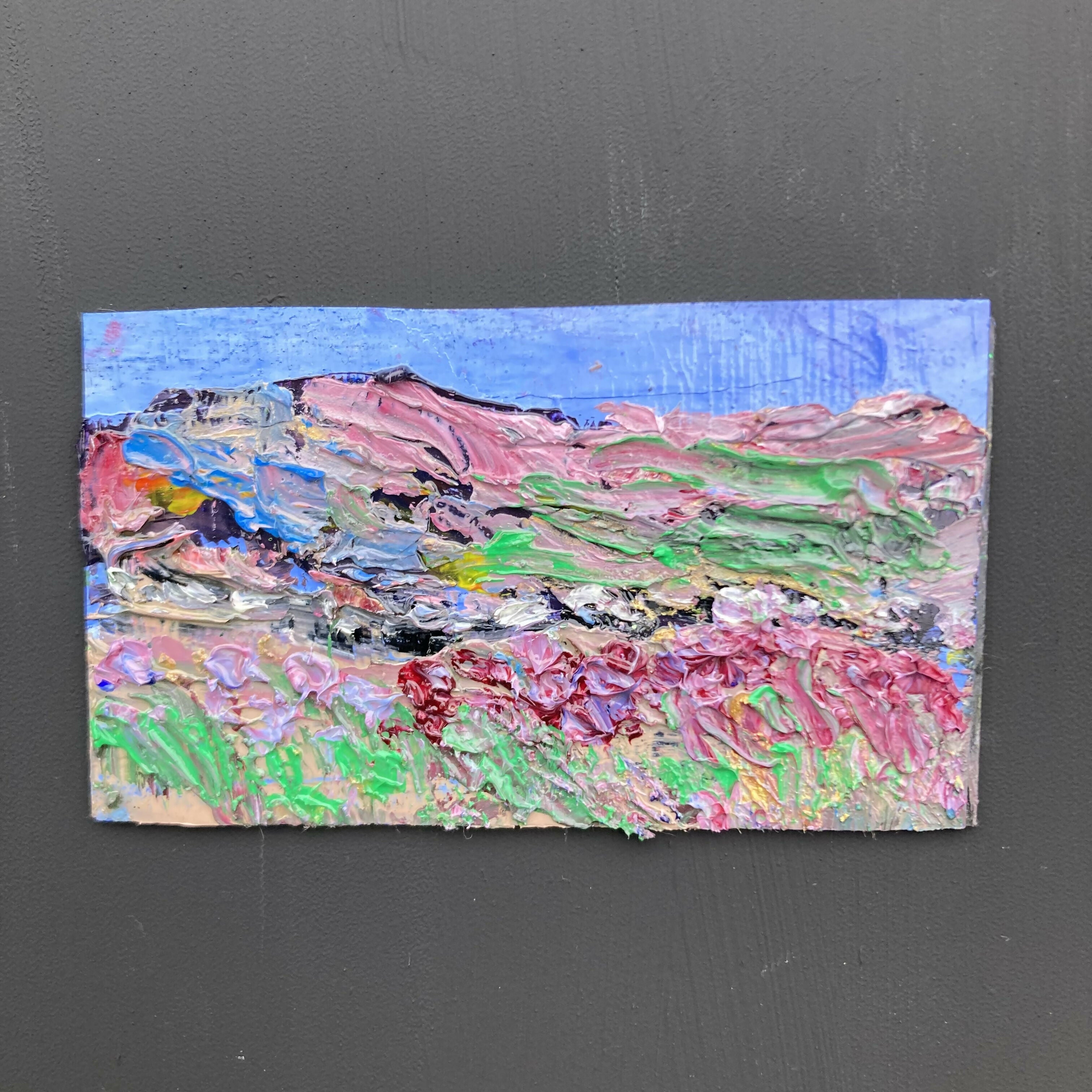 Heather Mini Oil Painting On Canvas Fridge Magnet