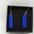 Blue Rippled Dichroic Earrings