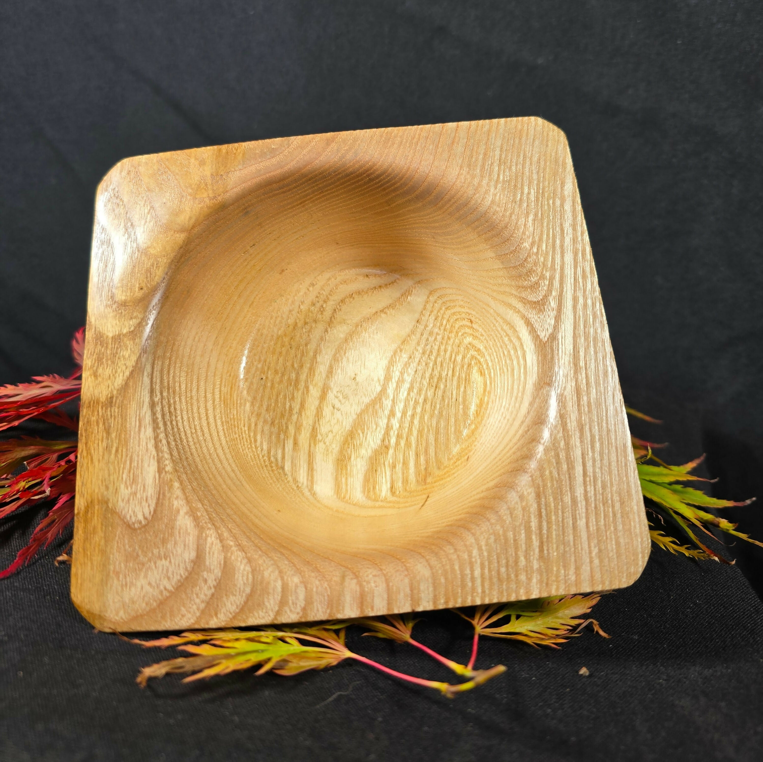 Hand Turned Ash Square Bowl