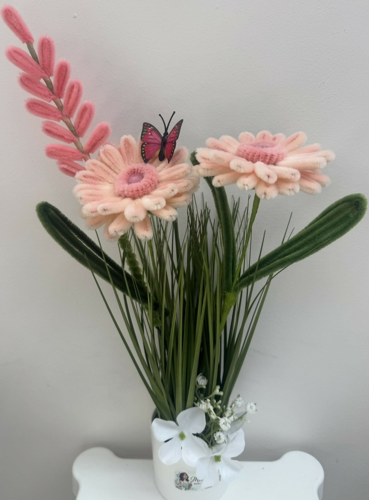 Handmade Sky Blue Gerbera Floral Arrangement