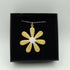 Yellow and White Enamel Flower Pendant