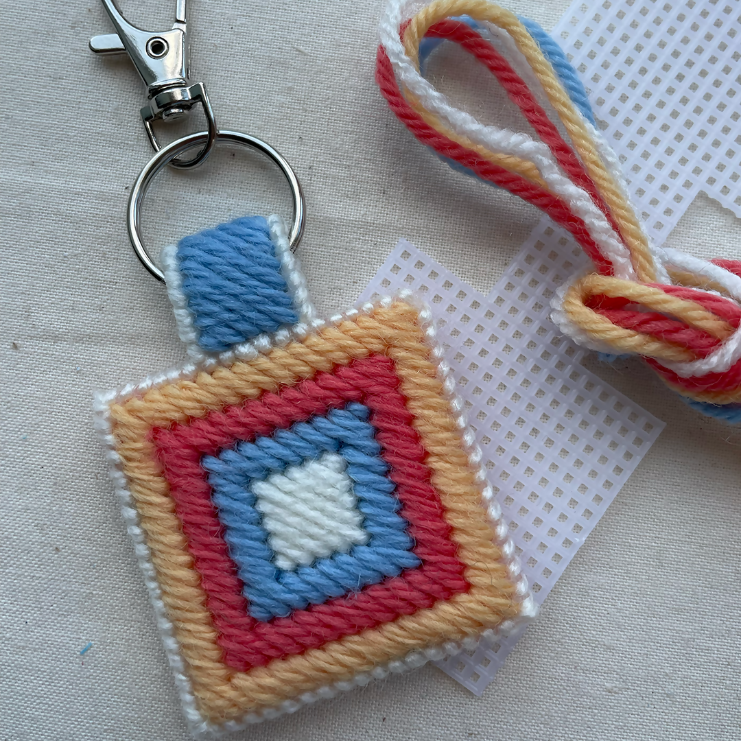 DIY Bargello Stitched Keyring Kit