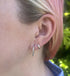 Sterling Silver Dots Hoop Earrings