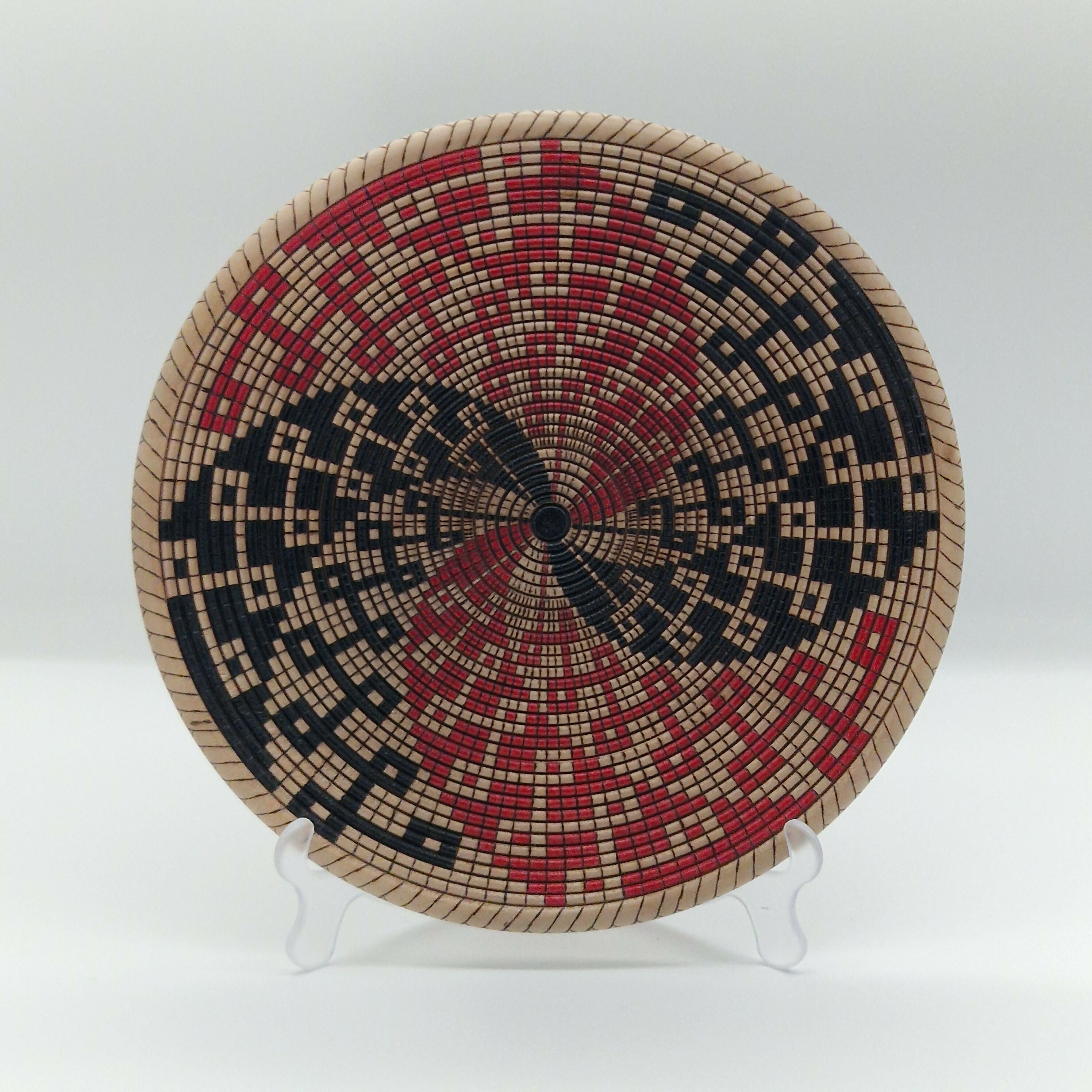 Hand Turned Basket Illusion Bowl made from Sycamore Wood