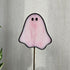 Streaky Pink Ghost Stained Glass Plantstake