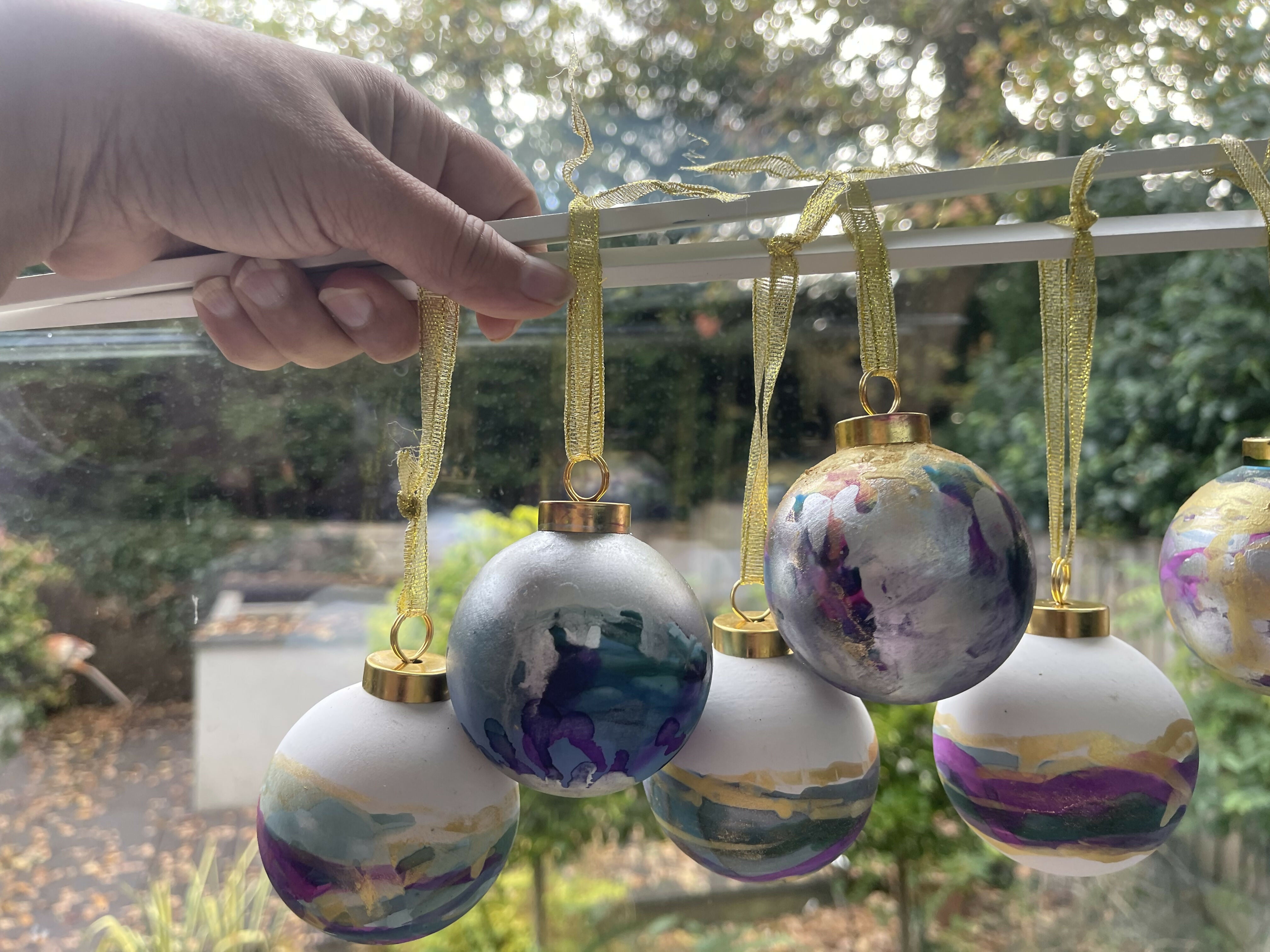 Hand Painted Ceramic Baubles