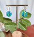 Ocean Dream Collection Polymer Clay Earrings Hexagon Hoops