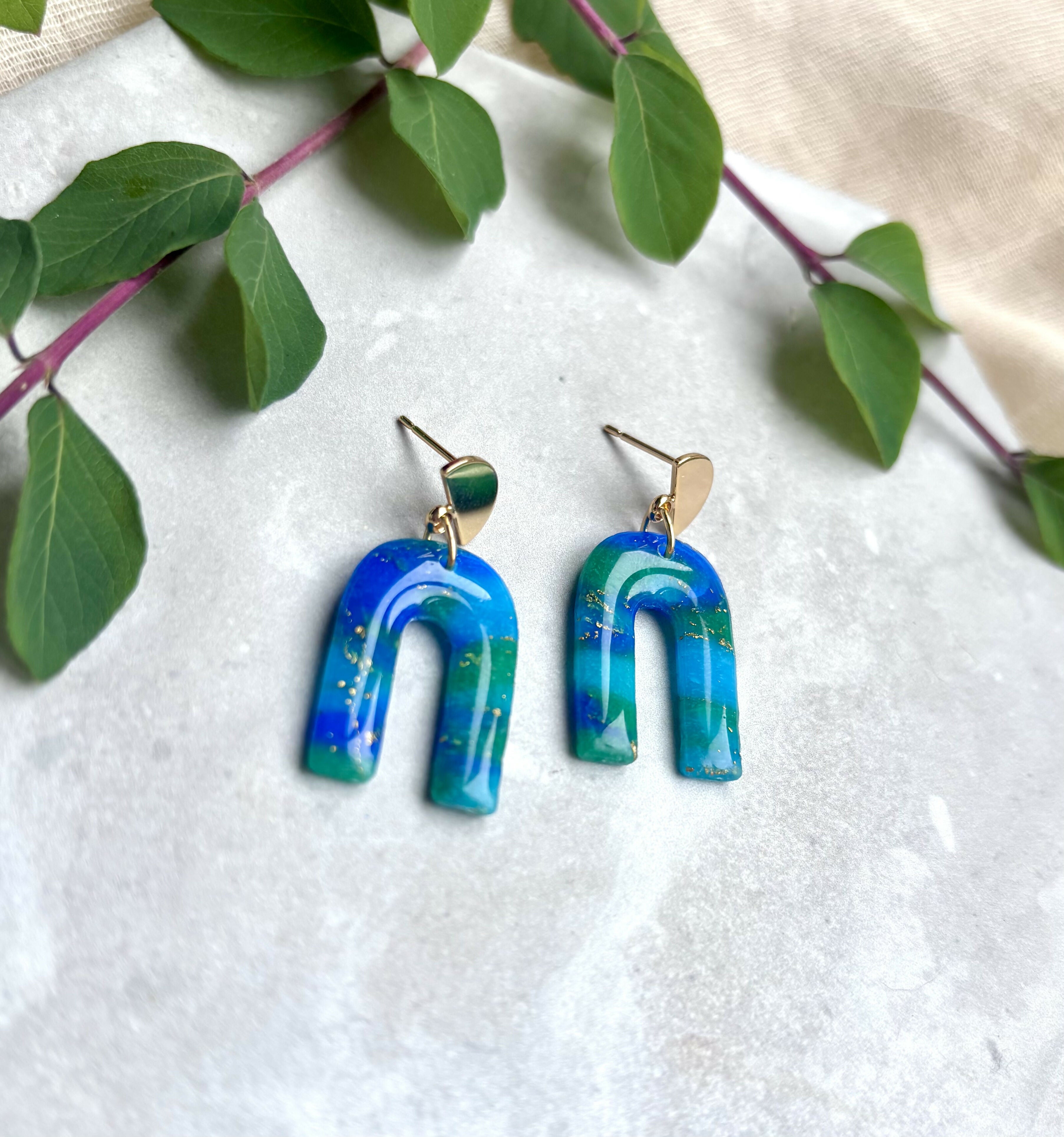 Ocean Dream Collection - Arch Polymer Clay Earrings