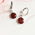 Handmade Pink And Red Leaf Resin And Stainless Steel Huggie Hoops Silver Or Gold