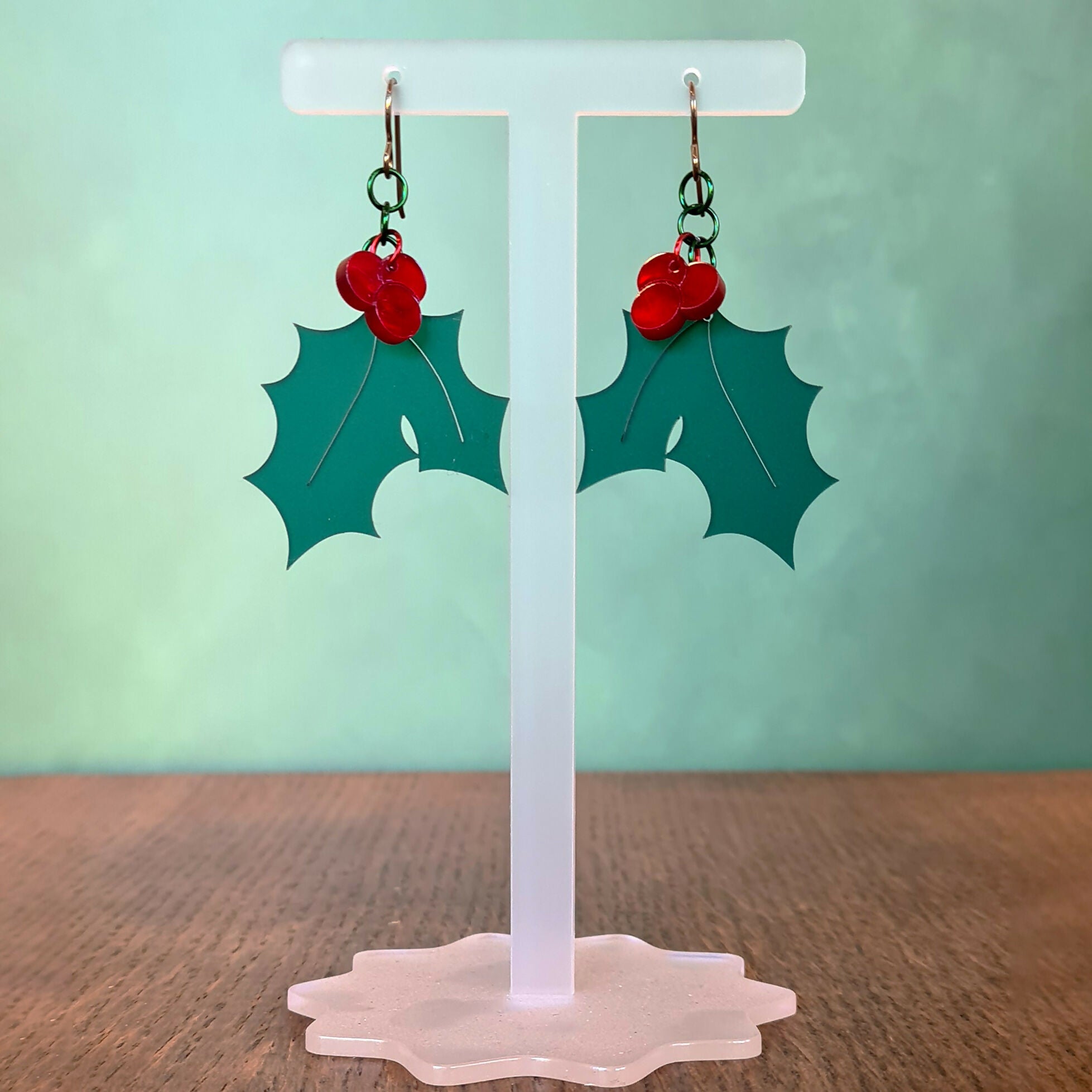 Mistletoe / Holly Earrings - Waste Not Earrings