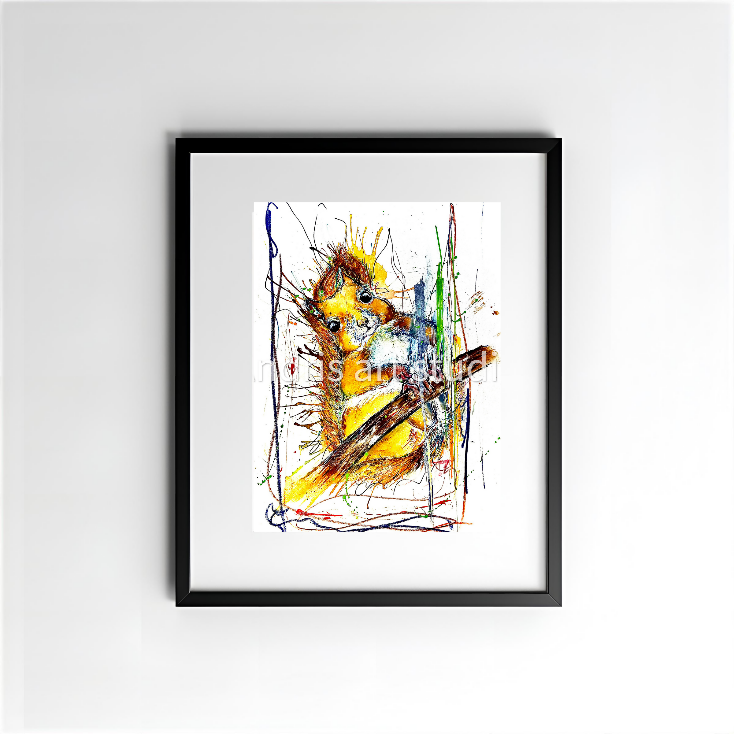 BASIL THE SQUIRREL, FINE ART PRINT