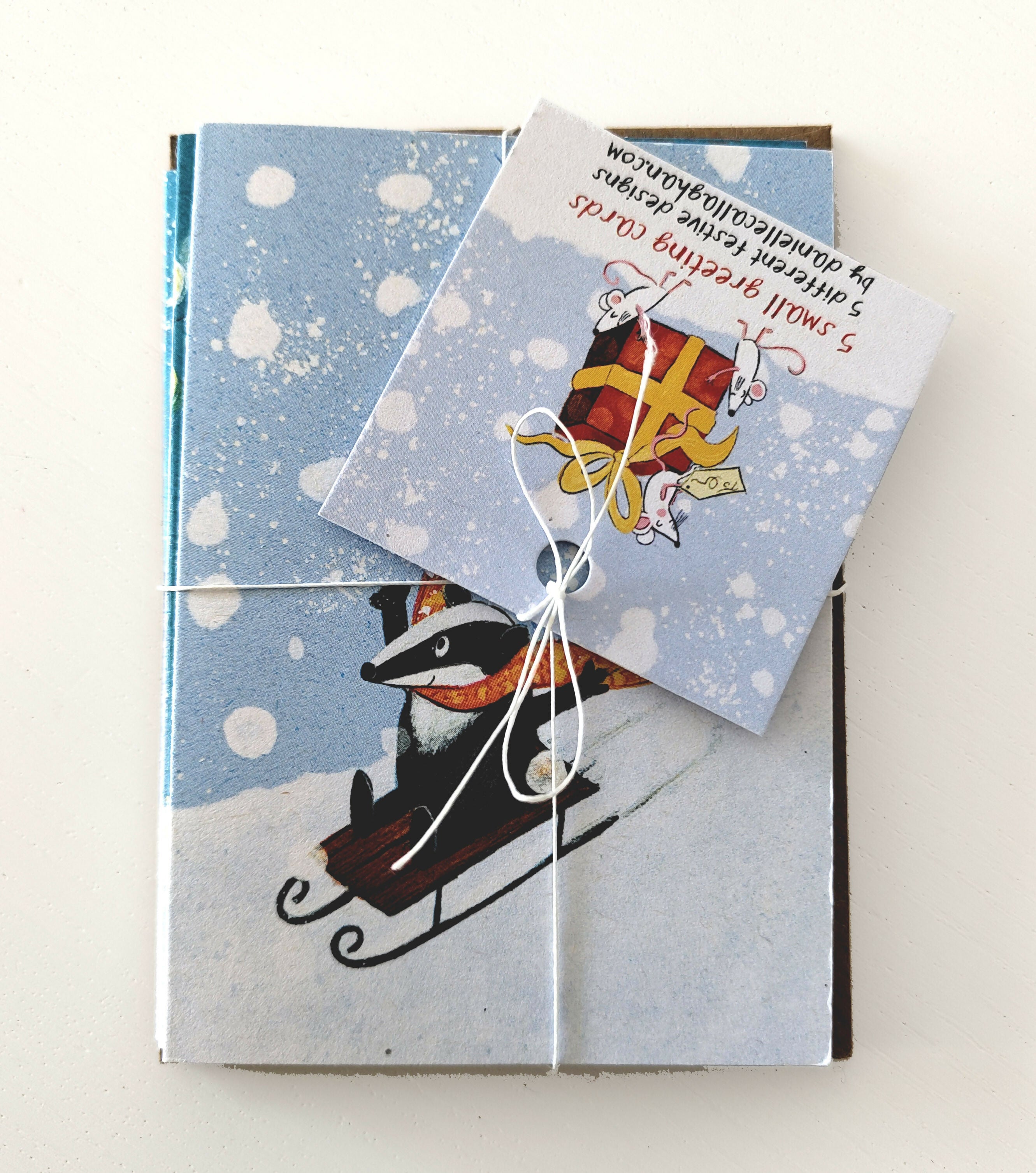 Set of 5 Mini Christmas Cards