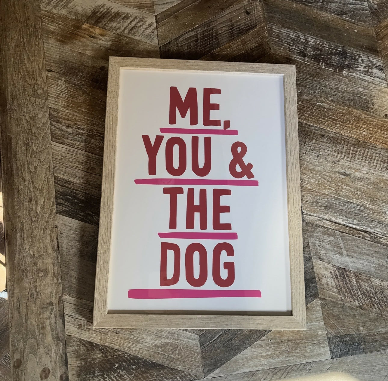 FRAMED Me, You & The Dog A3 Print