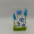 Fused Glass Blue Flower Tealight Holder