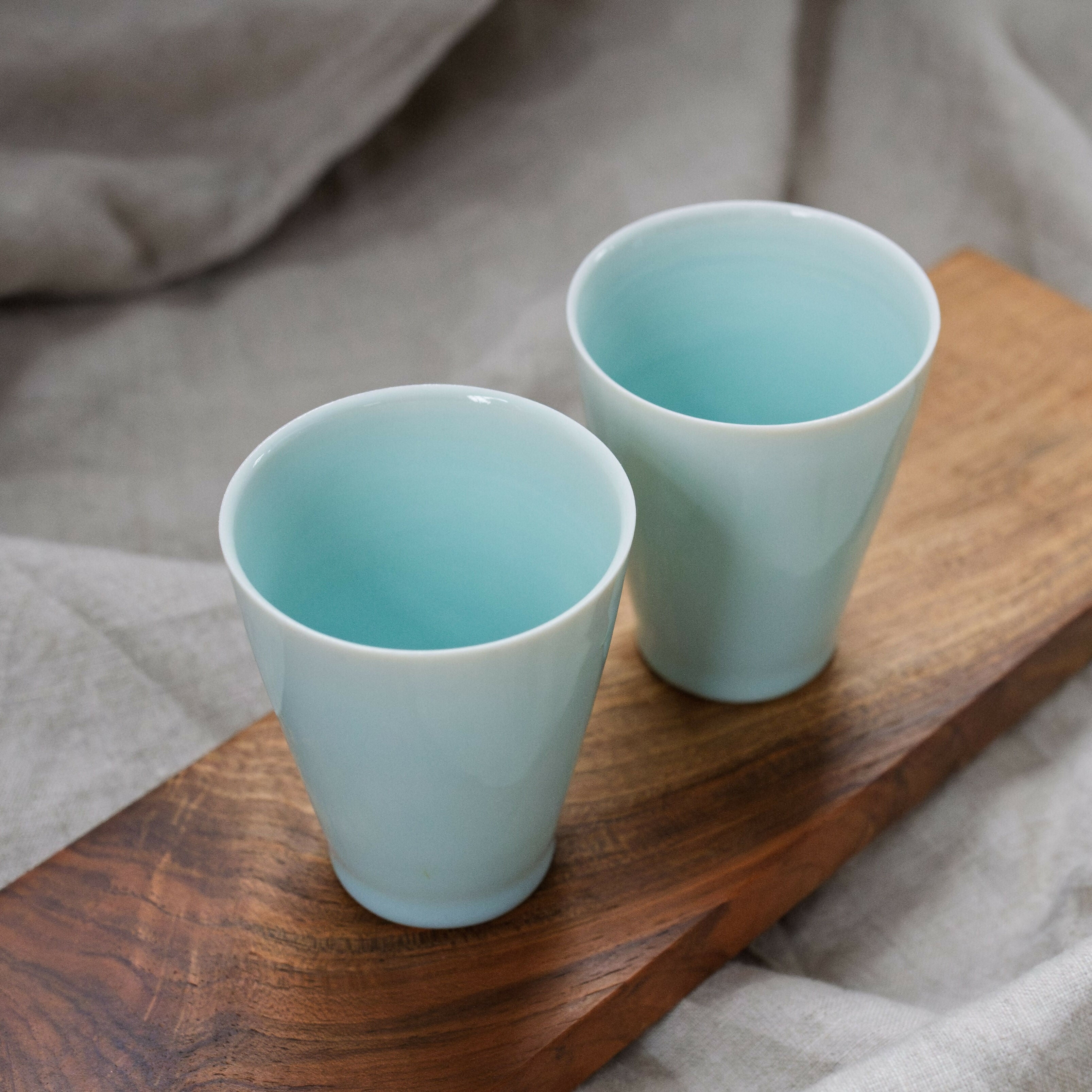 Hand Thrown Porcelain Small Tall Cup