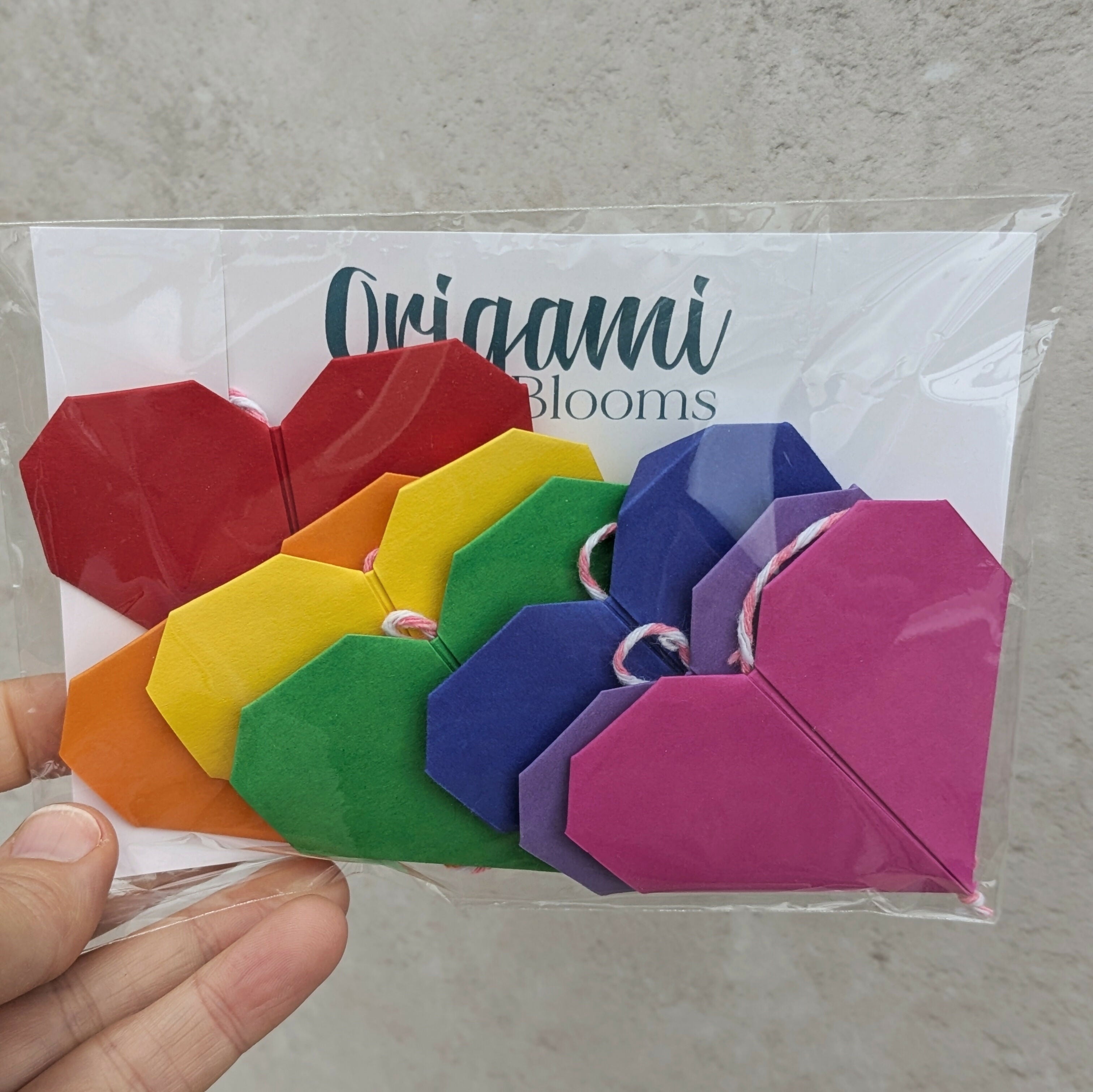 Origami Hearts Paper Garland