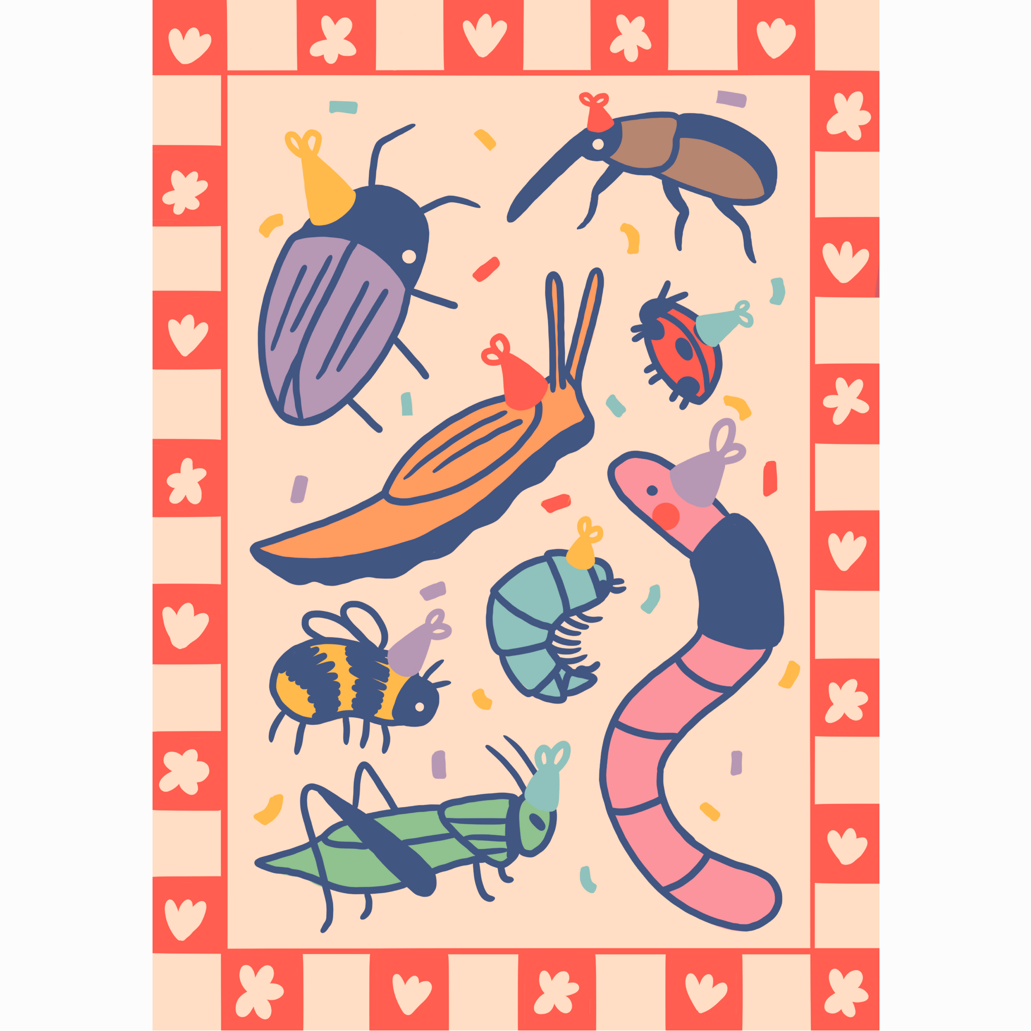 A5 Print 'Bug Party'