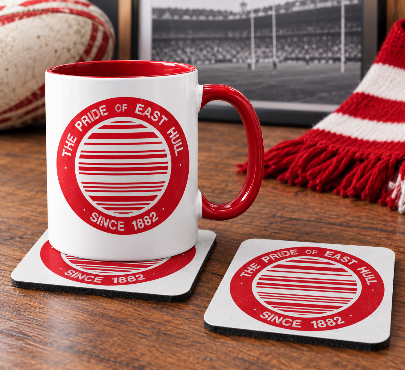 Hull KR Mug & Coaster Set BARCODE Design