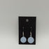 Pale Blue Circle Drop Earrings