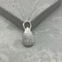 Rainbow Moonstone Teardrop Shaped Silver Pendant