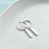 Sterling Silver Bar Drop Hoop Earrings