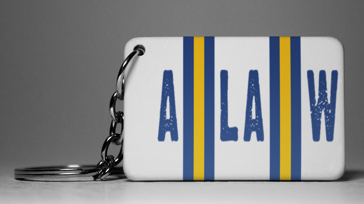 Leeds Utd Keyring ALAW Design