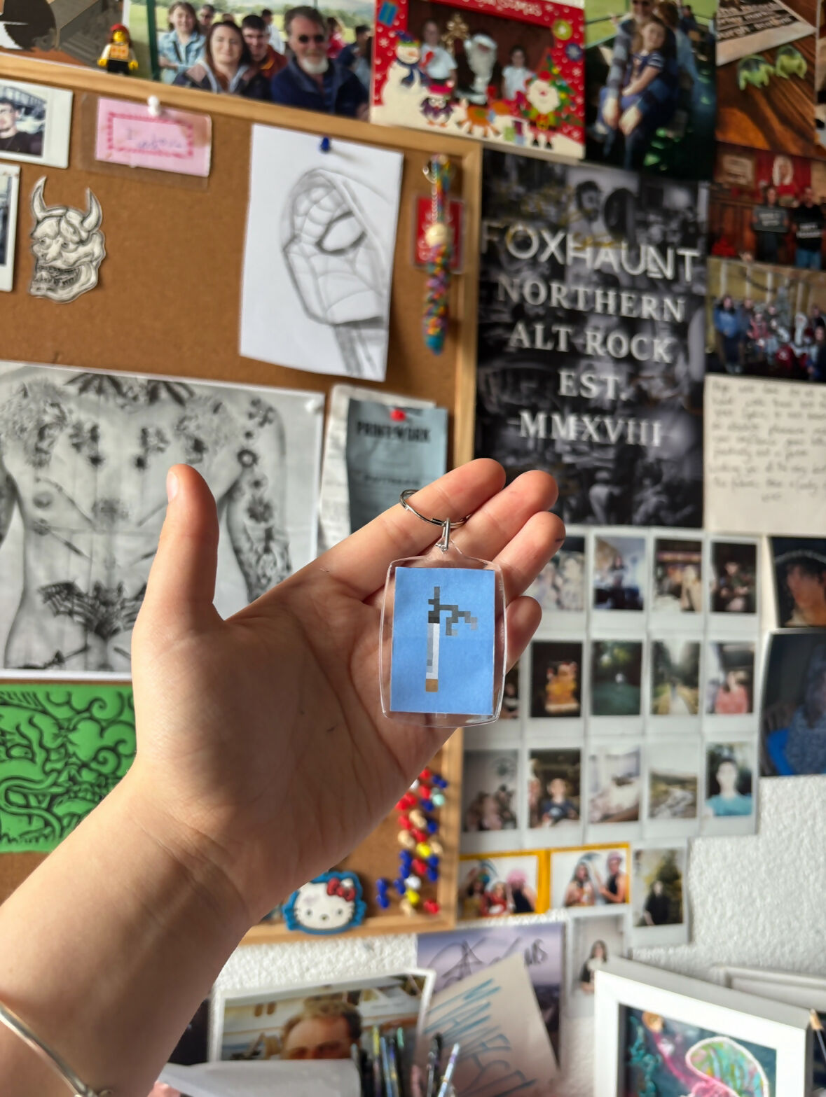 Pixel Cigar Keyring