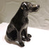 Ceramic Black Labrador dog sculpture