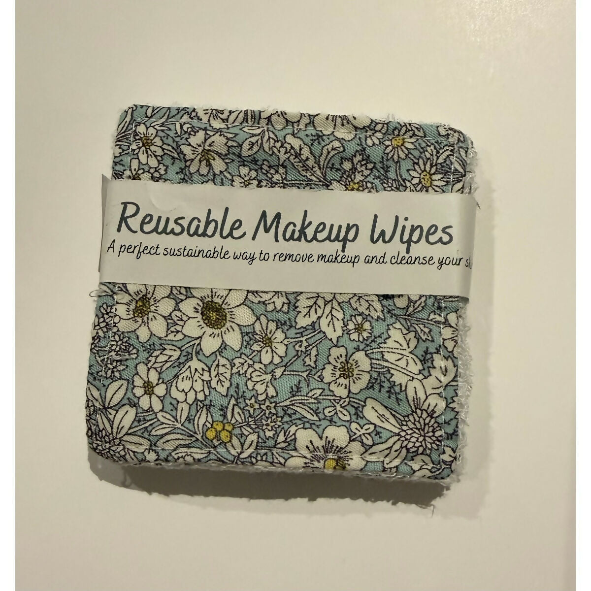Blue Vintage Floral Reusable Makeup Wipes
