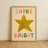 Shine Bright Star Kids Art Print