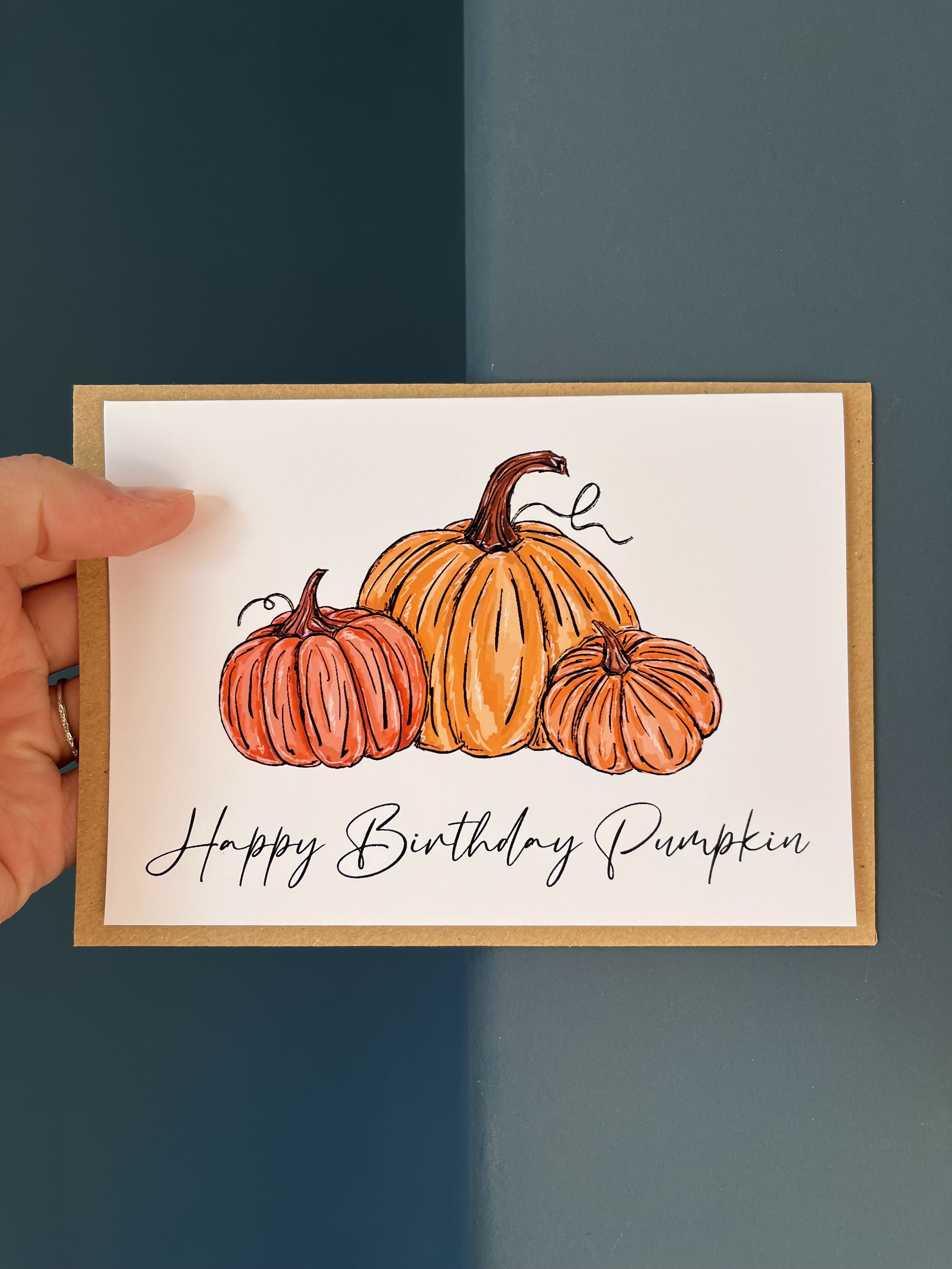 Happy Birthday Pumpkin Greetings Card