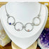 Sterling Silver Harmony Circle Necklace with Gemstones