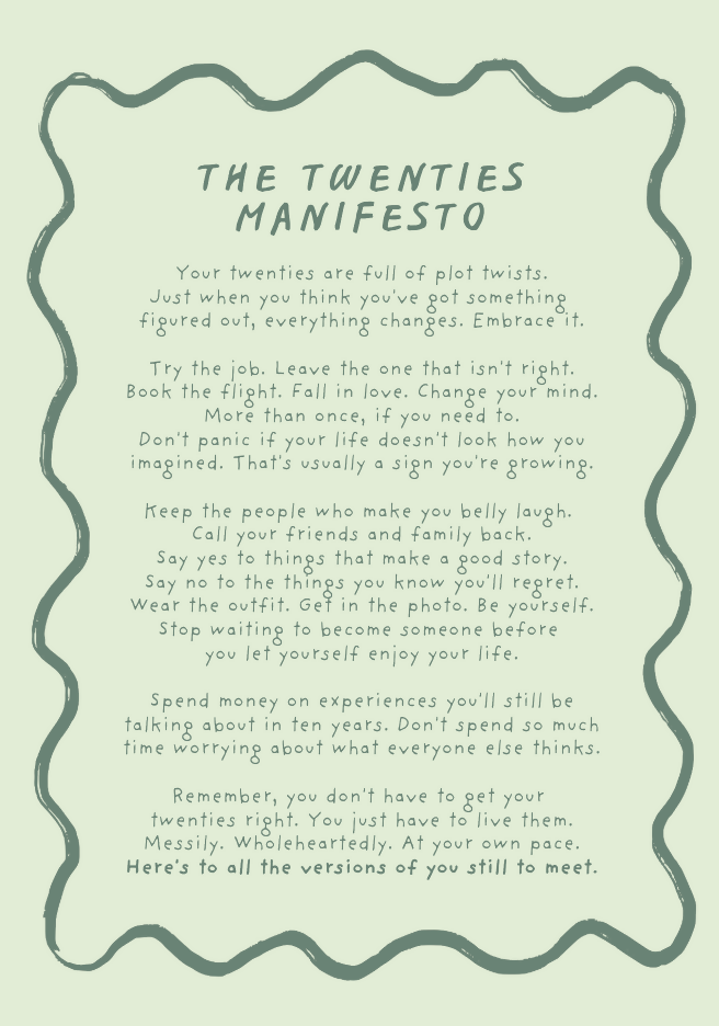 20s Manifesto Card