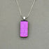 Magenta Dichroic Glass Necklace and Earrings Set - Sterling Silver, Handmade by Jade Tapson Glass.