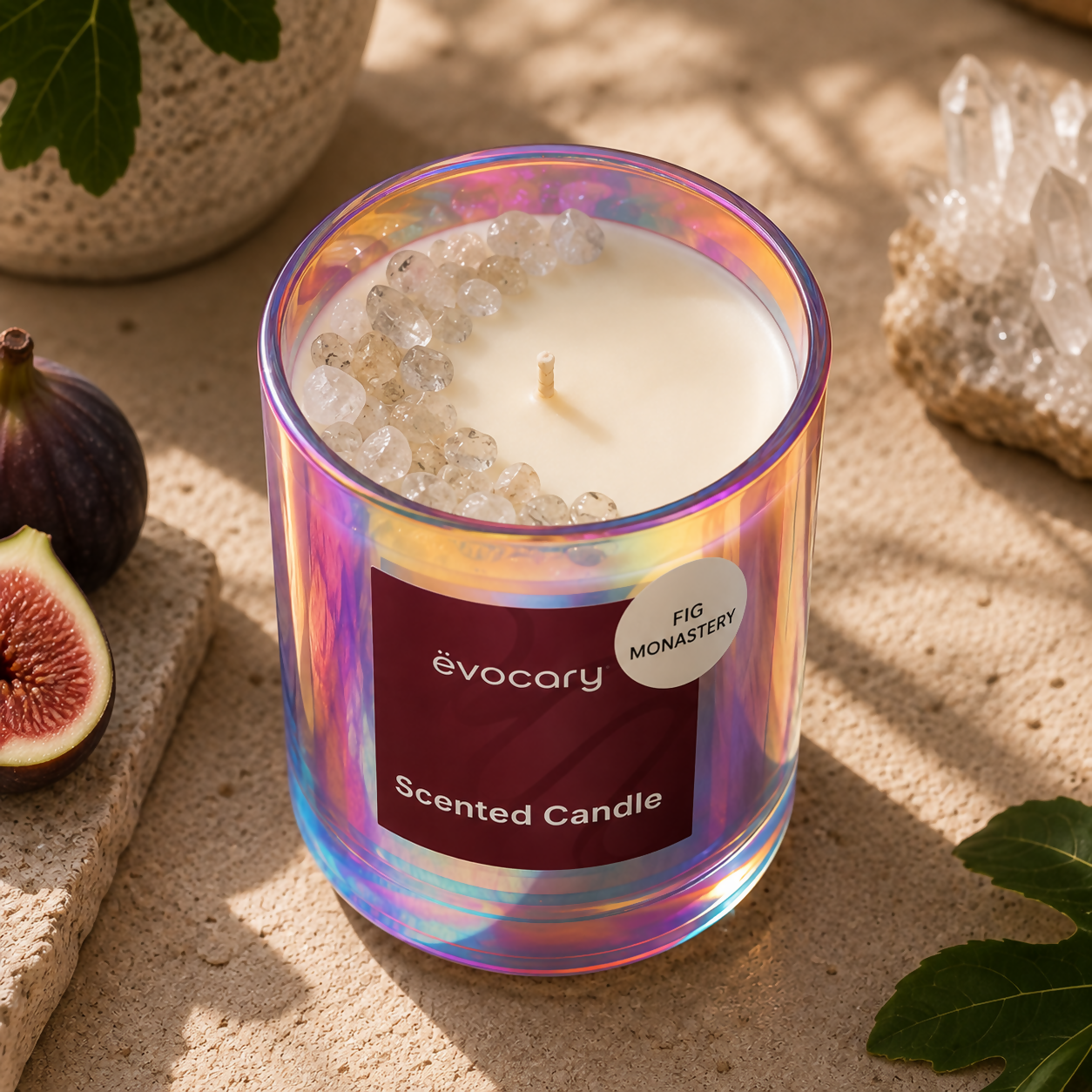 FIG MONASTERY SCENTED CANDLE & CLEAR QUARTZ