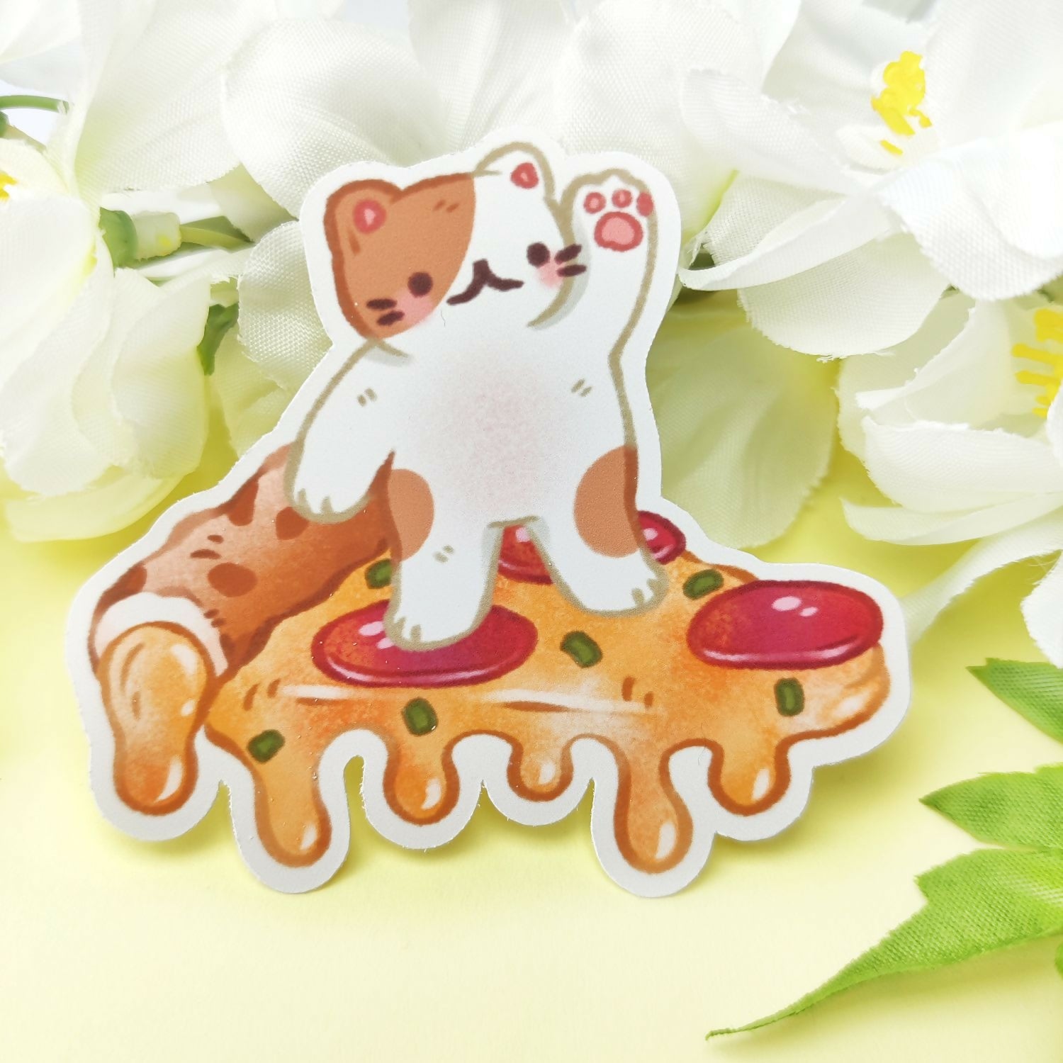 Pizza Cat - Matte Sticker Single