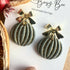 Polymer Clay Christmas Earrings / Handmade Festive Dangles / Xmas Jewellery