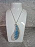 Unique Hand Crafted Cyan, Blue, Ivory and Sand Coloured Pendant