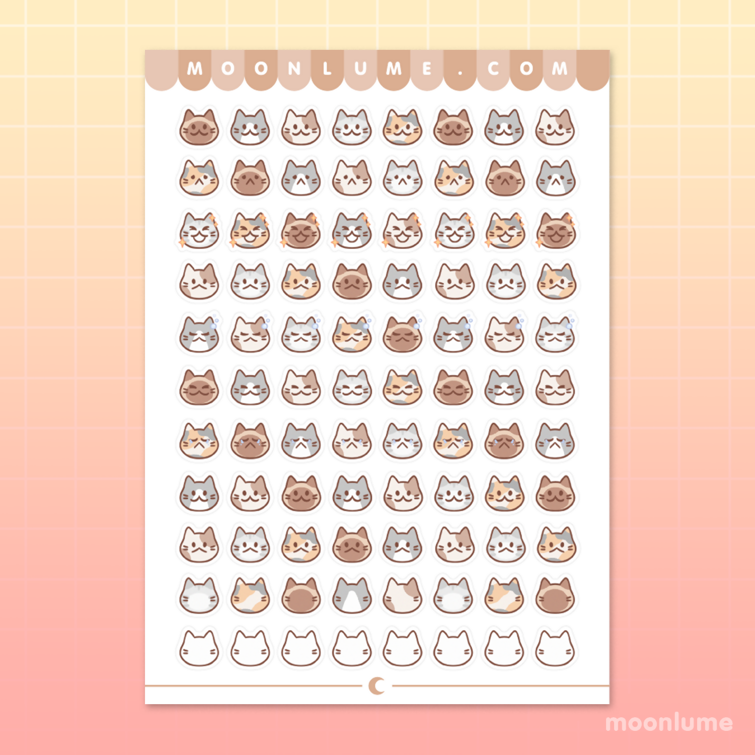 Vinyl Sticker Sheet - Cat Friends