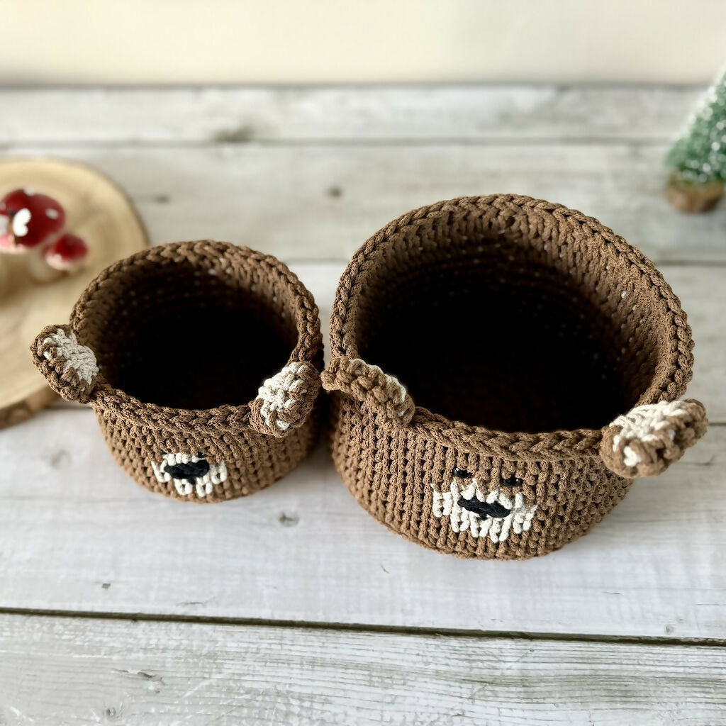 Crochet Bear Basket