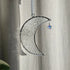 Clear Textured Crescent Moon Stained Glass Suncatcher