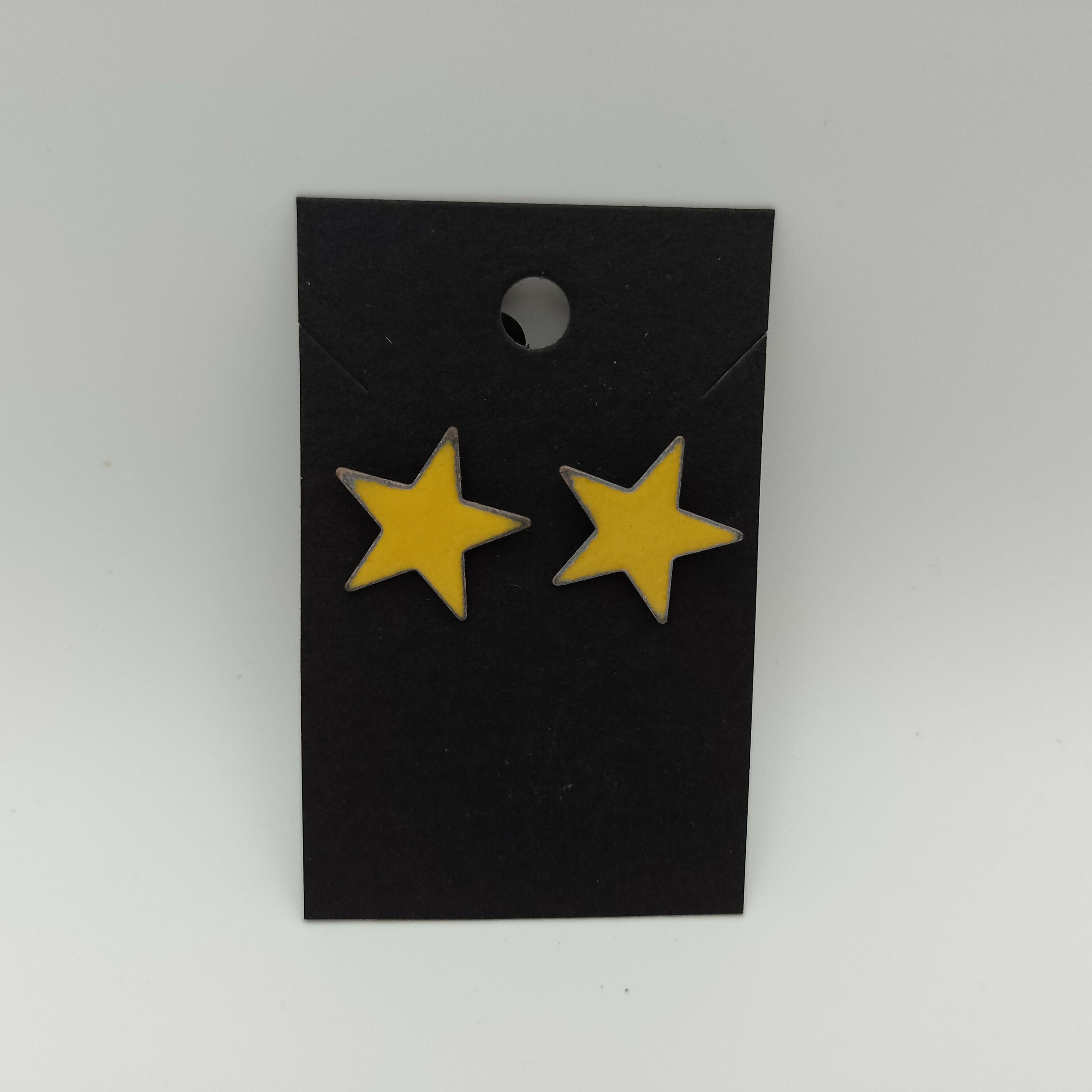 Yellow Star Enamel Stud Earrings